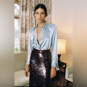 Sabina Musayev OPALINE TOP - Smoked Aqua - Large